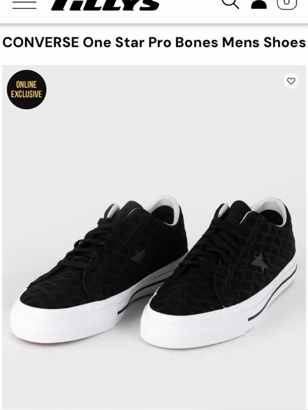 Converse Black Low-Top One Star Pro Shoes